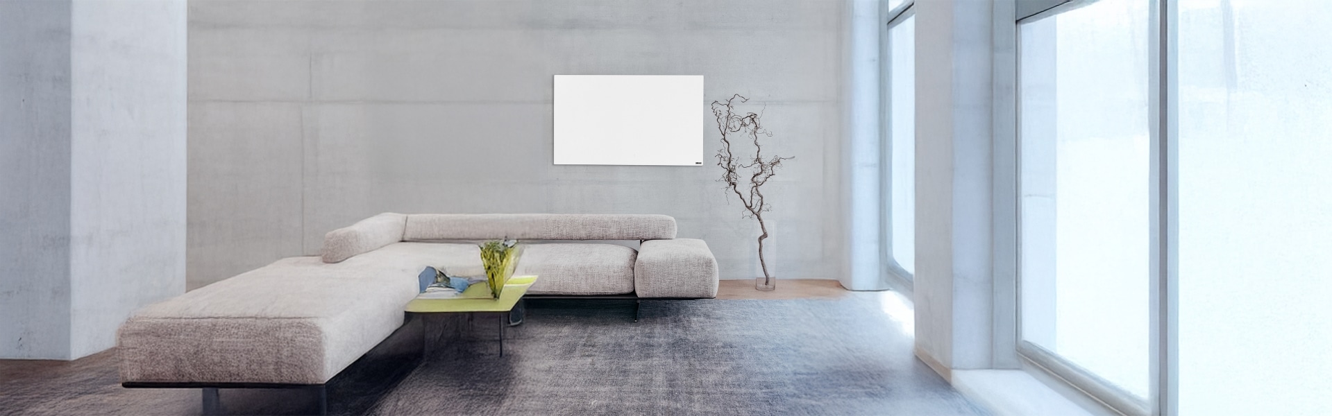 Calidum White Panel in een minimalistisch interieur