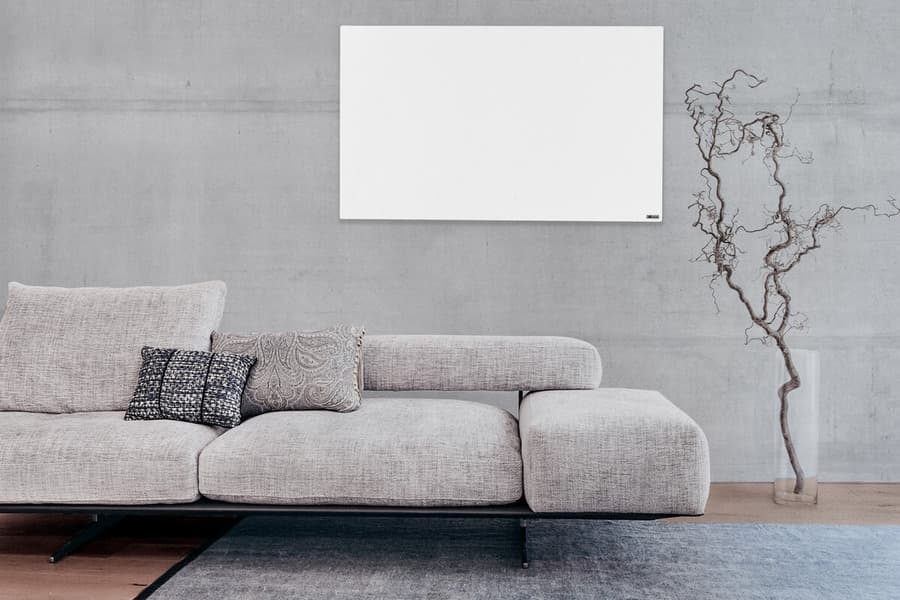 Calidum design infraroodpaneel in moderne leefruimte
