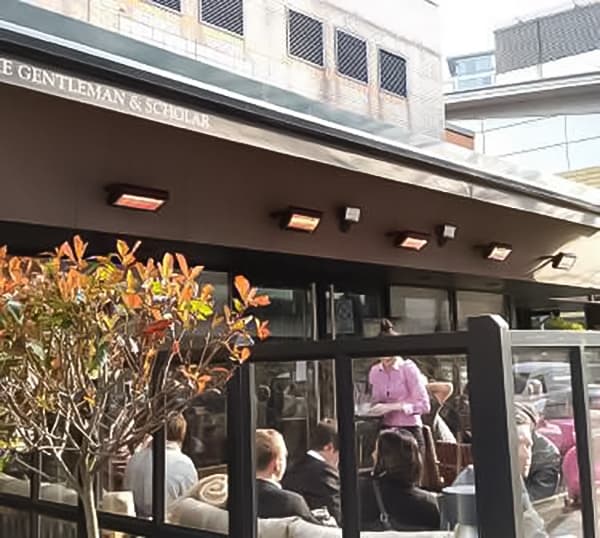 Outdoor infraroodverwarming op horeca-terras